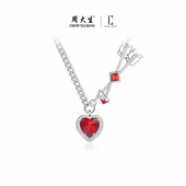 周大生DC吾与爱系列简约时尚 轻奢小众爱心项链套链送情人节礼物