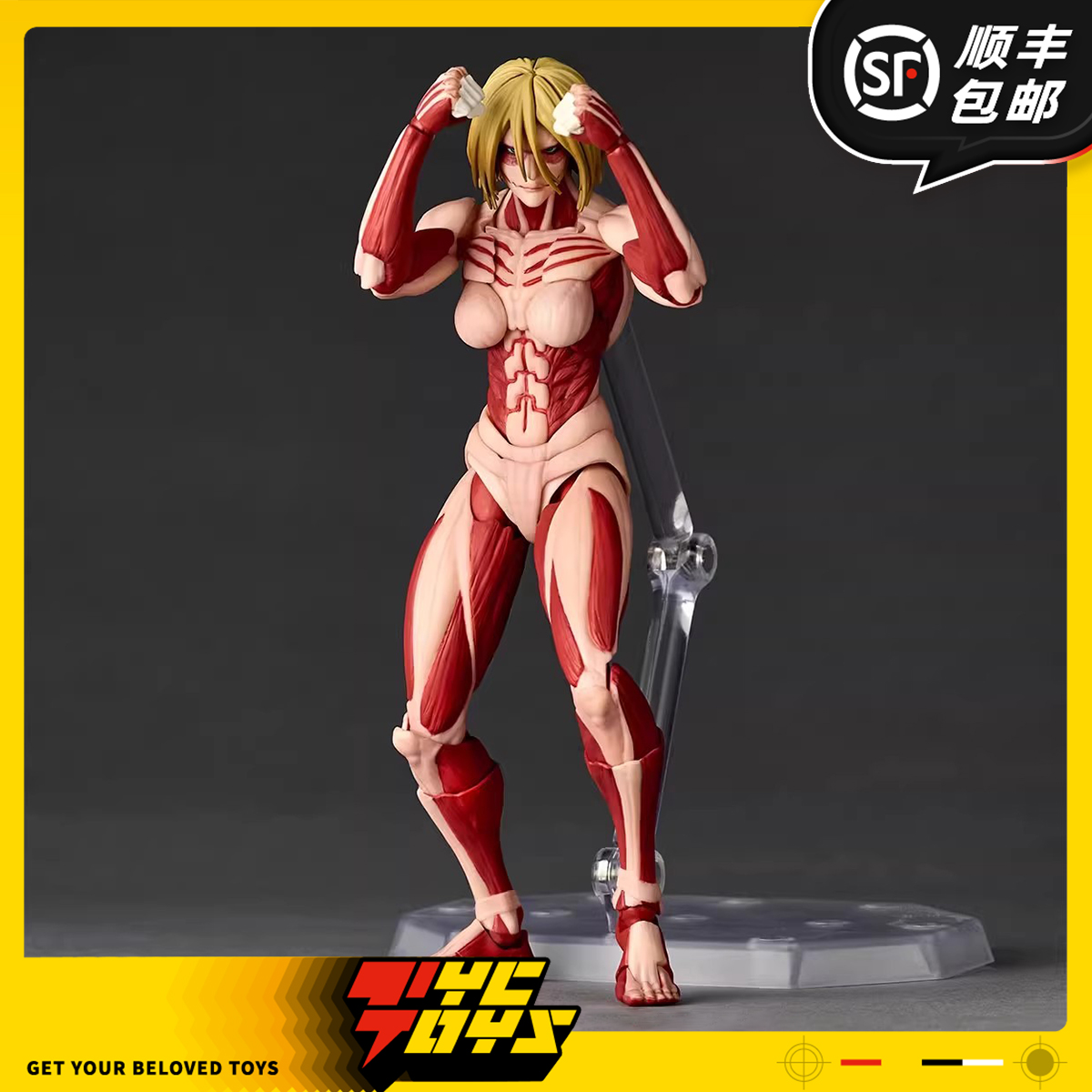 【TYCTOYS】再版定金预售 海洋堂转轮科技惊奇山口进击的巨人女巨
