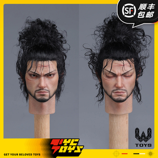 【TYCTOYS】定金预售 W TOYS宫本武藏1/6可动眼植发头雕兵人配件