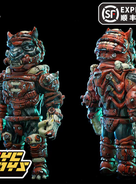 【TYCTOYS】现货 BLACKMOON黑月脏虎军团橙色原创设计SOFUBI软胶