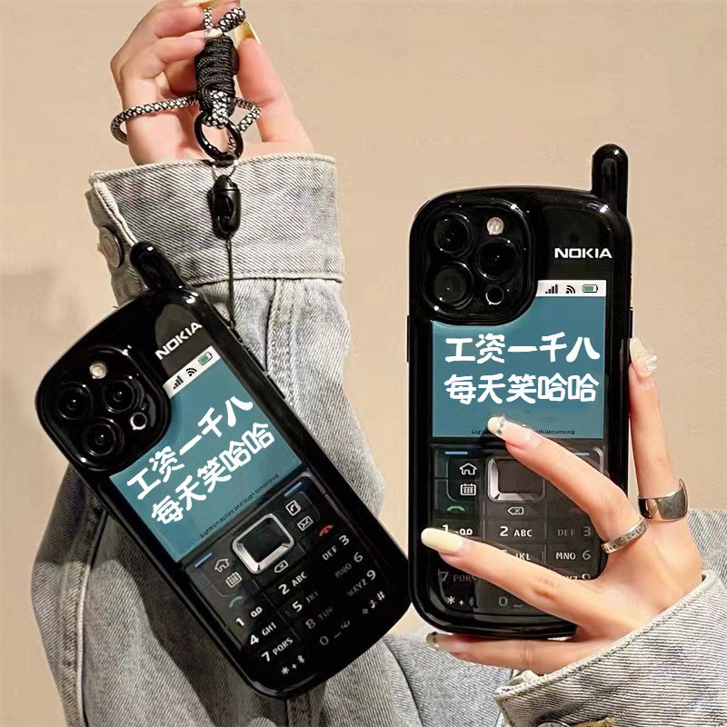 个性恶搞工资一千八大哥大文字造手机壳/保护套定制