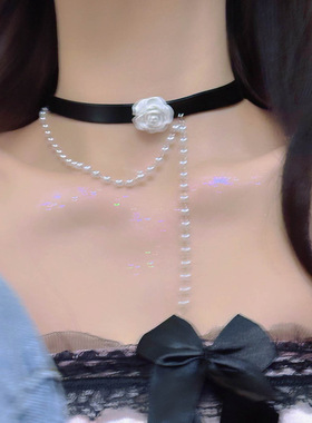 迷尚优品树脂皮质锁骨链女