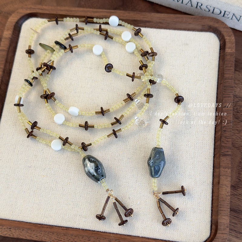 新中式复古民族风串珠项链