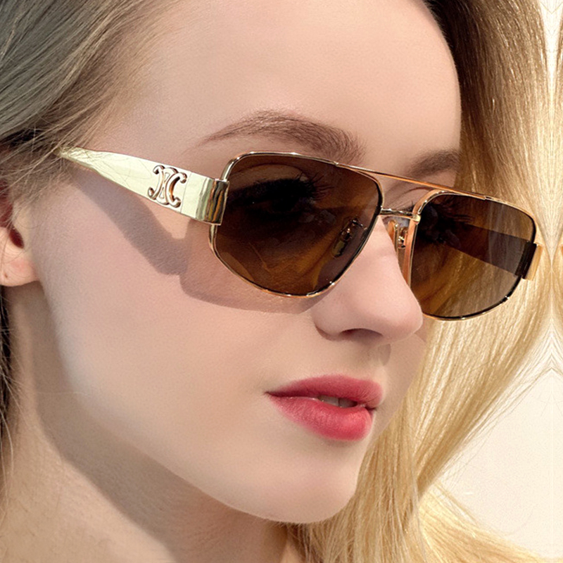 遮阳猫眼欧美风男女金属架太阳镜