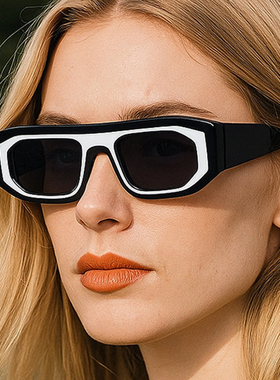 欧美方框太阳眼镜女复古小框墨镜