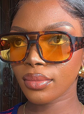 双梁太阳镜女方形防晒太阳眼镜