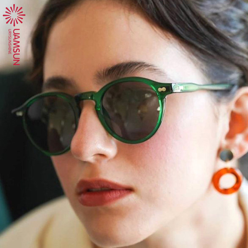 2026 Round Sunglasses 米钉圆框太阳镜女士个性墨镜复古太阳眼镜