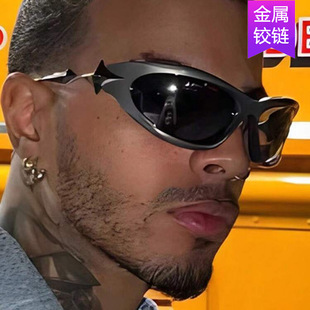Hip hop sunglasses Y2K太阳镜嘻哈酒吧蹦迪太阳眼镜户外遮阳墨镜