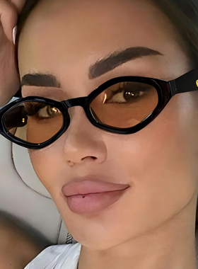 菱形太阳眼镜女复古小框墨镜男