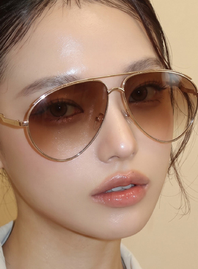 欧美双梁太阳眼镜女金属蛤蟆镜