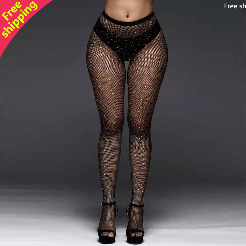 欧美网袜带钻打底袜 plus size stockings fat ladies leggings