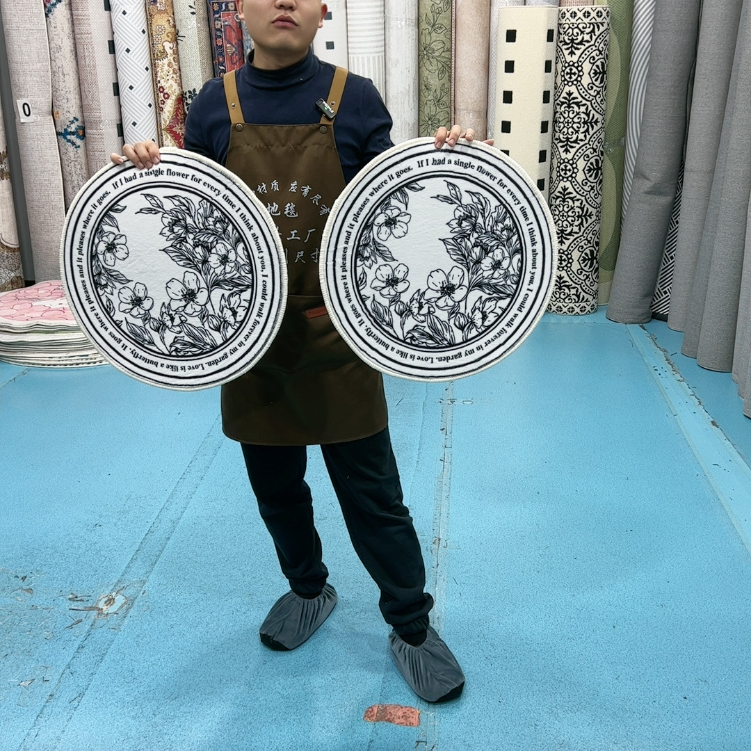 2张50厘米圆形棉布底仿羊绒瑕疵特价(尺寸误差1-3cm）,居家布艺,地毯,淘宝优惠券,粉丝福利购,淘宝优惠卷