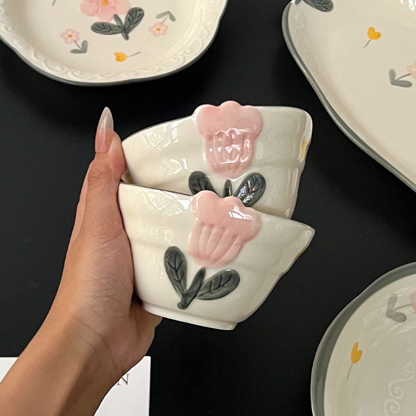 漂亮的饭碗特别好看的吃饭米饭碗陶瓷家用2026新款高颜值餐具套装,餐饮具,碗,淘宝优惠券,粉丝福利购,淘宝优惠卷