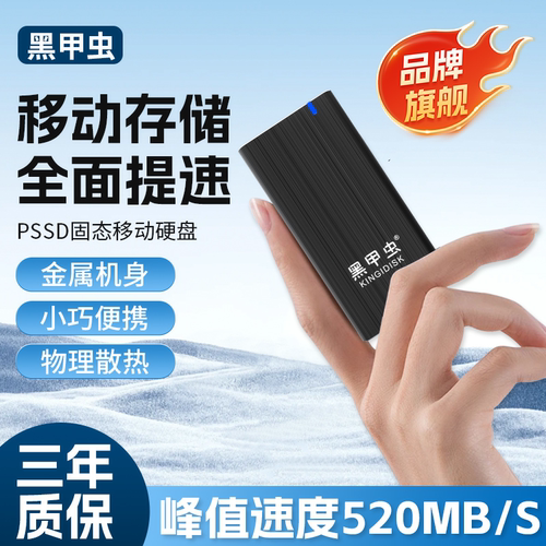 512g移动固态硬盘黑甲虫