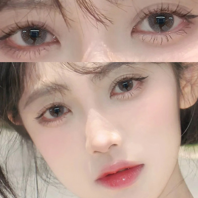 橘子汽水美瞳半年抛粉色纯欲可爱风大小直径无锁边隐形眼镜正品TN