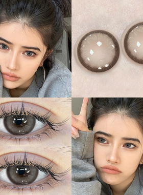 黑天鹅灰美瞳半年抛灰色自然三明治工艺隐形眼镜WF官方正品TN