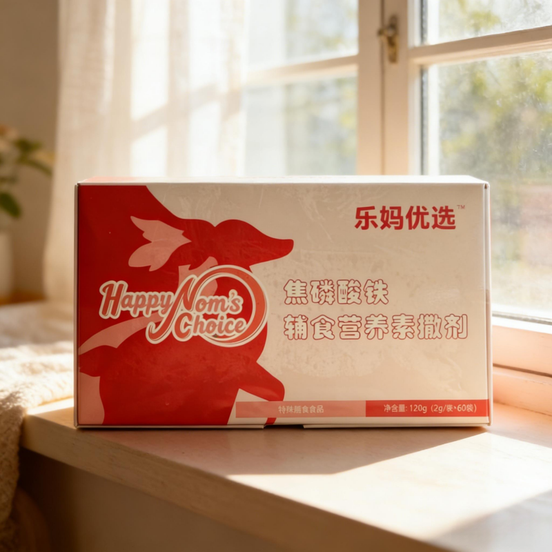 乐妈优选焦磷酸铁辅食营养撒剂60袋/盒含维生素D铁锌旗舰店dy11 - 实物图