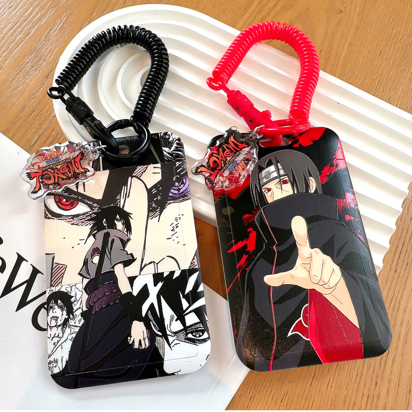 佐助宇智波鼬火影忍者弹簧绳卡套身份证件套饭卡小学生门禁挂绳男