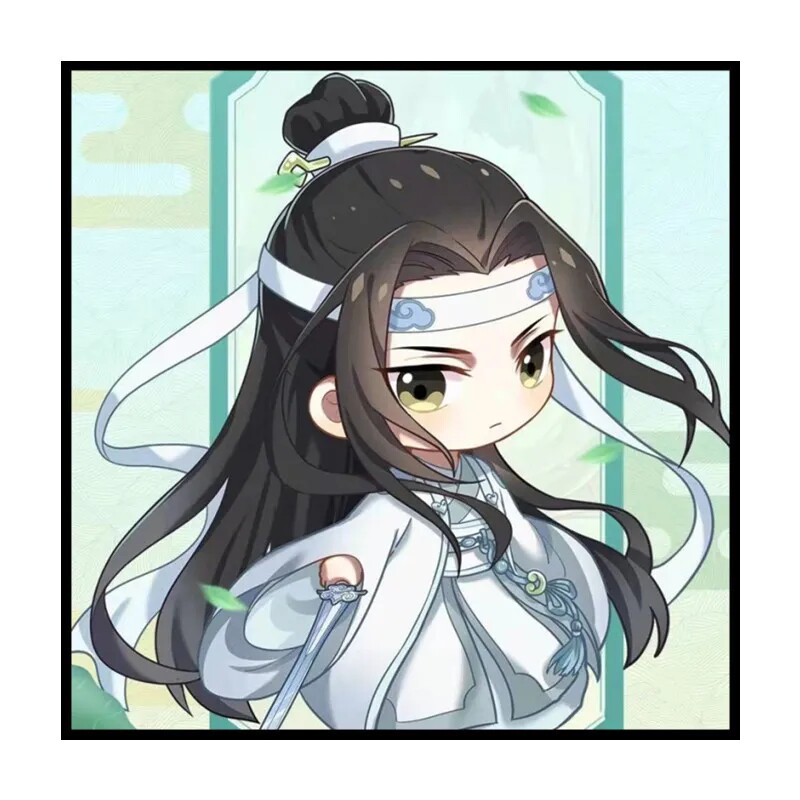 魔道祖师q版diy数字油画手工制作儿童手绘涂鸦礼物填色装饰画