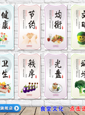 学校公司企业单位食堂墙面布置饮食文化墙贴纸节约俭公益餐厅贴画