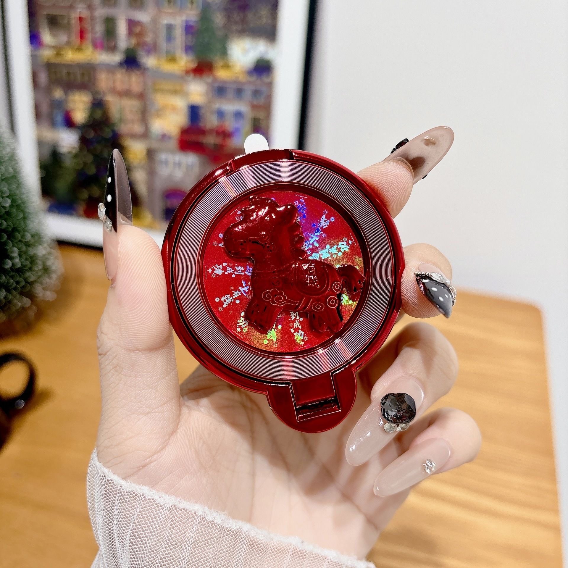 2026新款发财马上有钱适用于手机粘黏背贴扣陀螺风生水起手机支架