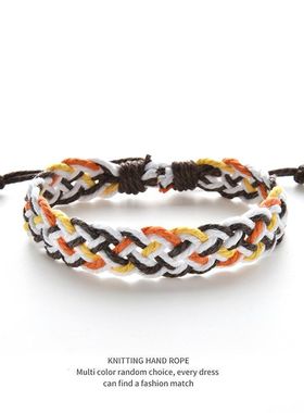 手绳成品ins网红情侣编织链男女学生韩版闺蜜一对简约环两人三人