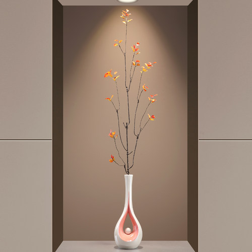 现代轻奢陶瓷花瓶北欧创意不规则造型高级感插花客厅餐桌艺术摆件