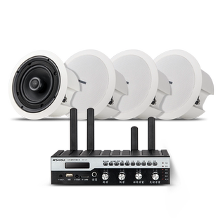 山水蓝牙吸顶无线音响广播吊顶音箱套装天花喇叭嵌入式客厅3D环绕