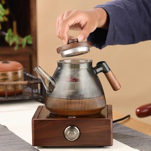玻璃煮茶壶耐热耐高温泡茶壶家用电陶炉烧水壶茶具专用原创蒸茶器