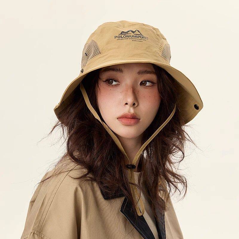 美式复古休闲卡其色登山帽女夏季防晒透气遮阳渔夫帽子钓鱼露营帽,服饰配件/皮带/帽子/围巾,帽子,淘宝优惠券,粉丝福利购,淘宝优惠卷