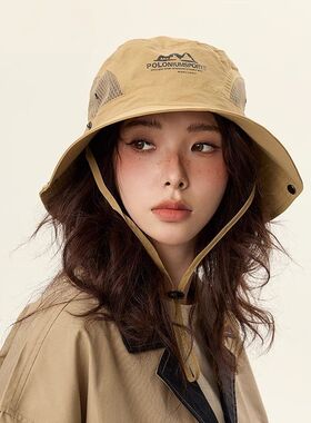 美式复古休闲卡其色登山帽