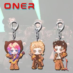 oner高颜值Q版卡通豹纹钥匙扣周边书包装饰亚克力挂件饰品礼物