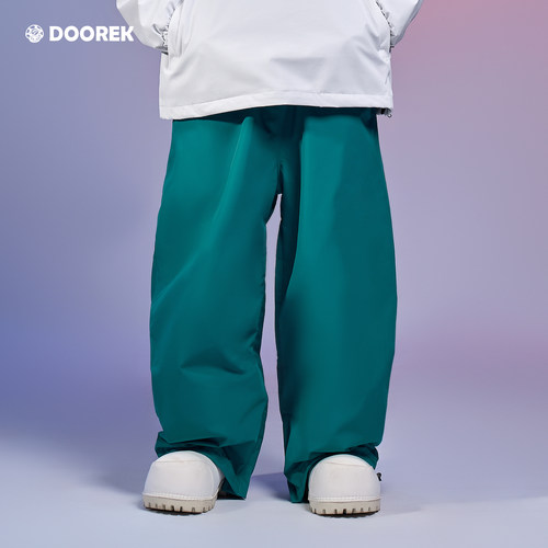 DOOREK26新款滑雪裤男女大弯刀裤宽松版型单板双板通用防风防水裤