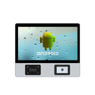 韦尔讯 扫码刷卡高清液晶广告机 新零售展览触摸屏自助触控查询机 15.6寸触摸扫码一体机智能查询一体机