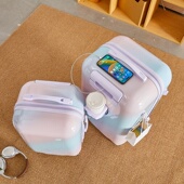 跨境渐变色行李箱拉杆箱耐用女学生大容量密码 旅行登机箱