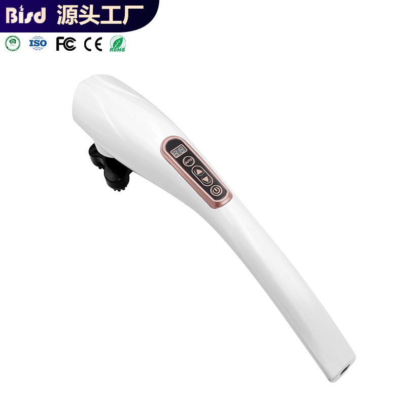 正品跨境手持按摩棒液晶显示12种模式放松肌肉手持肌肉按摩器