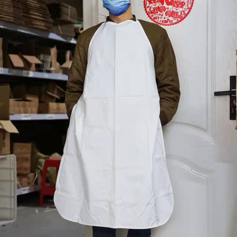 正品老货05炊事围裙纯棉白色无袖背带厨师工作服饭店后厨围裙