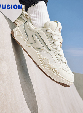 FILA FUSION斐乐潮牌女鞋NOLLIE豚跃鞋春秋款板鞋复古休闲运动鞋