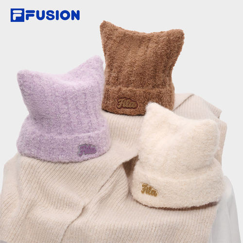 FILAFUSION猫耳帽丨针织毛线帽