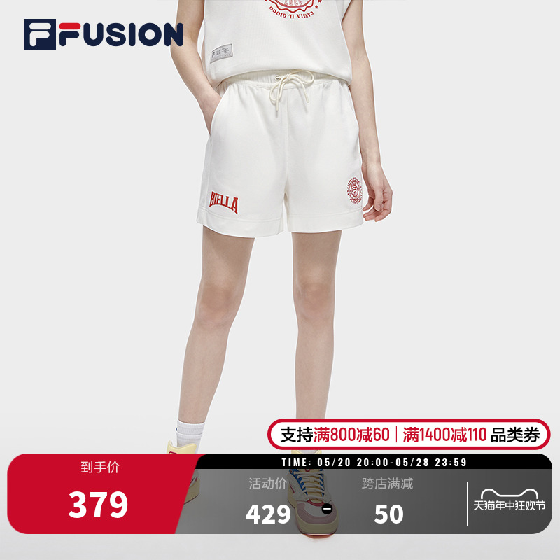 FILA FUSION斐乐潮牌女裤短裤夏季宽松透气宽松裤子休闲裤运动裤