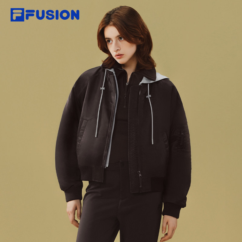 FILA FUSION斐乐潮牌棉服女保暖夹克2026冬季休闲假两件连帽外套,运动服/休闲服装,运动棉衣,淘宝优惠券,粉丝福利购,淘宝优惠卷