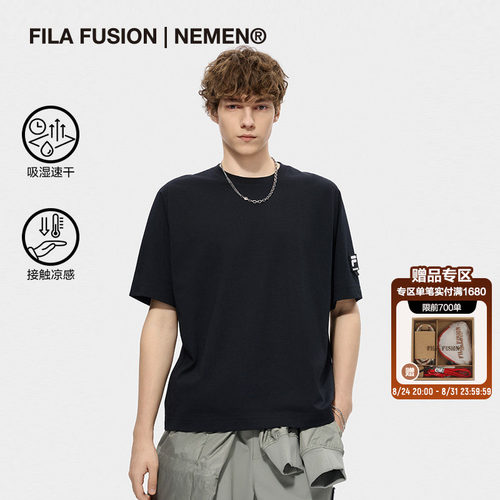 FILAFUSION斐乐男士短袖T恤速干