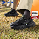 FUSION斐乐运动女鞋 厚底灰色休闲老爹鞋 硬糖鞋 跑步鞋 轻便款 FILA