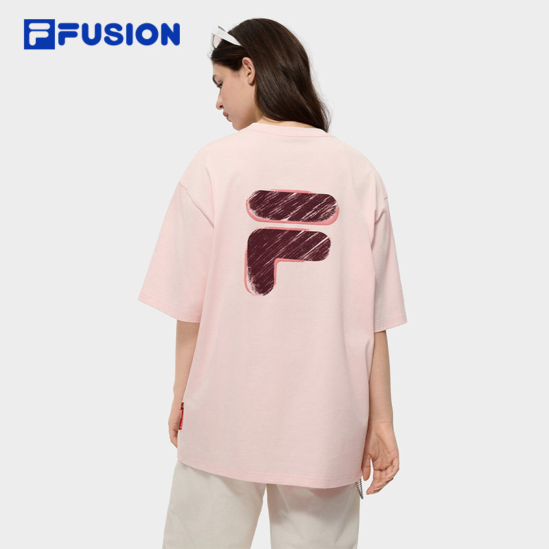 章昊同款FILA FUSION斐乐潮牌短袖T恤女2026夏季新款