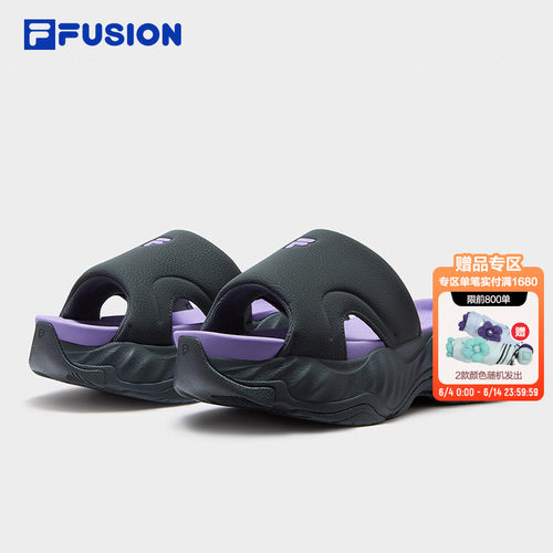 FILAFUSION女子拖鞋软底凉拖