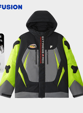 鹅绒FILA FUSION｜DUCATI联名斐乐羽绒服男2025冬季宽松保暖外套