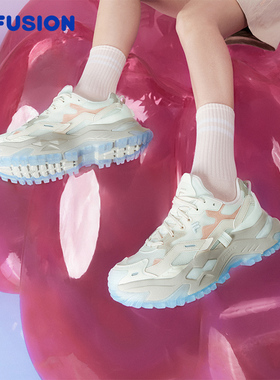 FILA FUSION斐乐潮牌女鞋BIANCO硬糖鞋夏季款休闲鞋渐变复古跑鞋