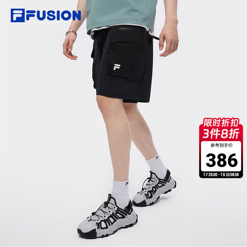 FILAFUSION斐乐潮牌梭织五分裤