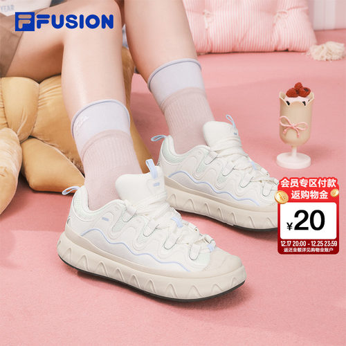 PISA面包板鞋丨 FILA FUSION斐乐潮牌女鞋春季新款厚底增高休闲鞋