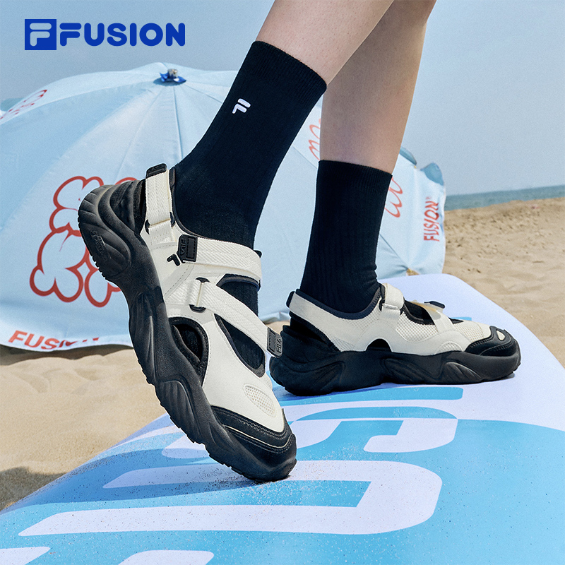 FILA FUSION斐乐凉鞋运动玛丽珍凉鞋女鞋夏季海螺男士休闲沙滩鞋